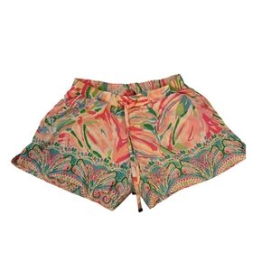 Lilly Pulitzer Katia Blue Ibiza Floral Shorts Size XSS